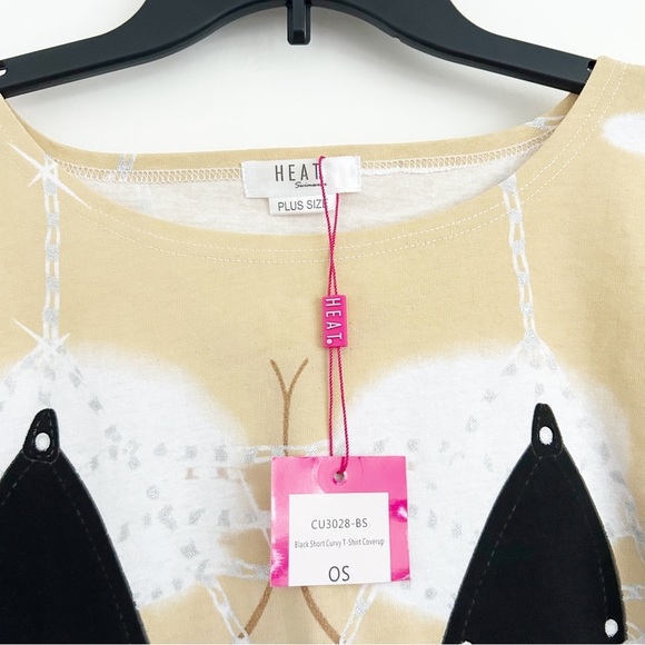 NEW Y2K Style Painted Bikini Body T-Shirt Affliction Style Biker One Size - Picture 8 of 9